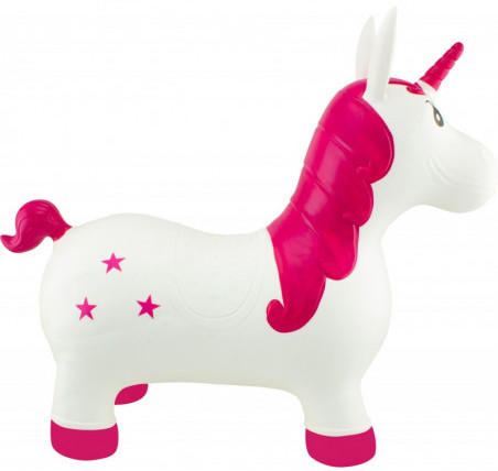 Licorne sauteuse ballon sauteur rose